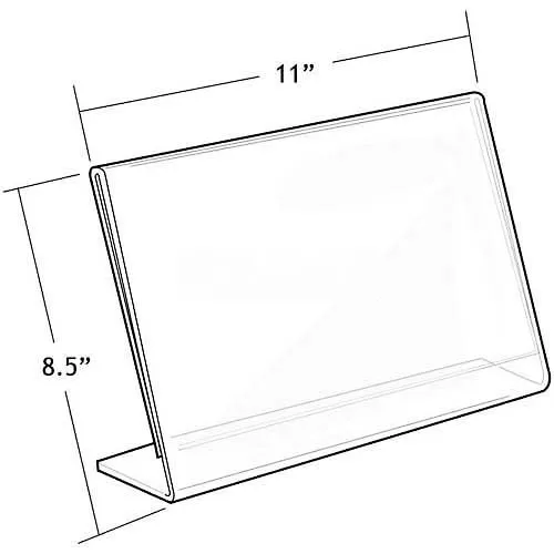 Slanted 8.5 x 11 Sign Holder