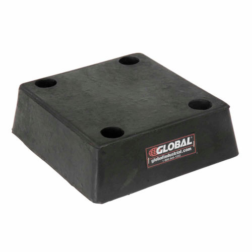 Global Industrial™ Molded Rubber Bumper, 113/8"W x 121/2"L x 31/2"H