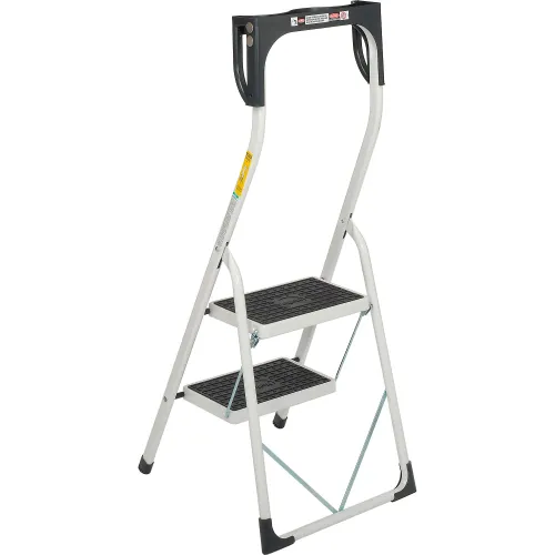 Hailo Safety Plus 2 Step Steel Folding Step Ladder - 4342-001