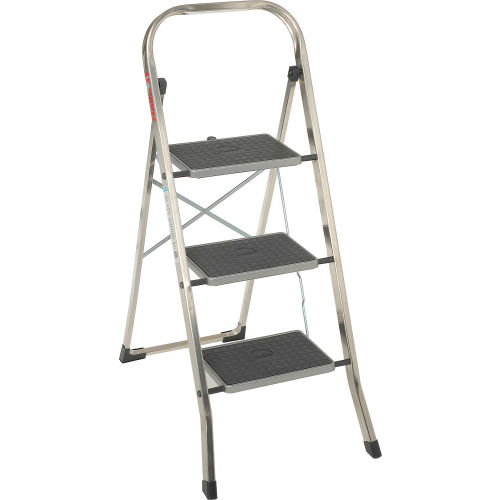 Hailo K30 3 Step Aluminum Folding Step Ladder - 4393-801
																			