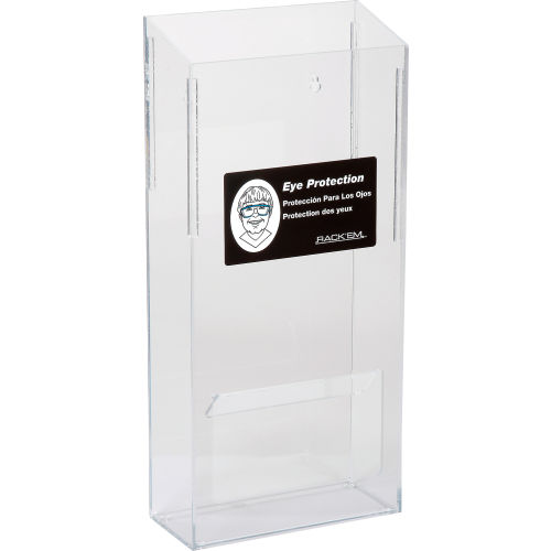 Horizon Mfg. 20 Pair Safety Glass Dispenser, 5143 Clear, Plastic, 5143, 7-3/4"L