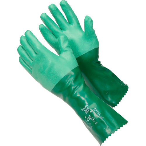 Scorpio® Chemical Resistant Gloves, Ansell 8-354, 14 L, Gauntlet Cuff, Size
