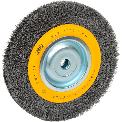 DeWALT® HighPerformance™ Bench Grinder Brush, DW4907, 8" Diameter, 5/8