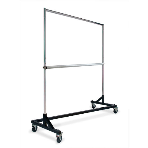 Econoco, Add-On Hangrail For RZK/8 With Clamps, RZH/62, 60"L x 1-1/4" Round Tubing