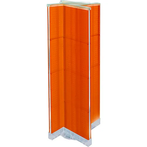 AZAR DISPLAYS 700231-CLR Four-sided 4"W X 12"H Pegboard Tower
