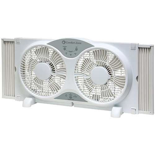 Comfort Zone® CZ310R 9" Reversible Twin Window Fan with Remote Control