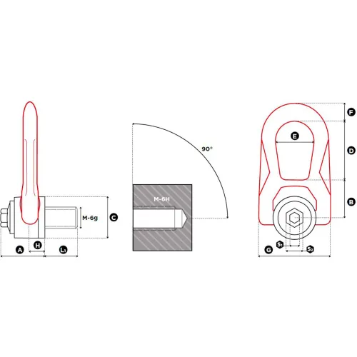 Double Swivel Shackle - M 24 (x3)