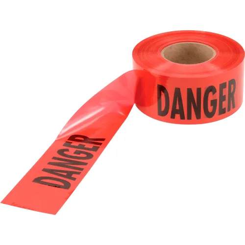 Cordova T30211 Bulk Pack 3.0-MIL Red Danger Barricade Tape, Measures 3 in. x 1000 ft. Each Roll, 12-Pack