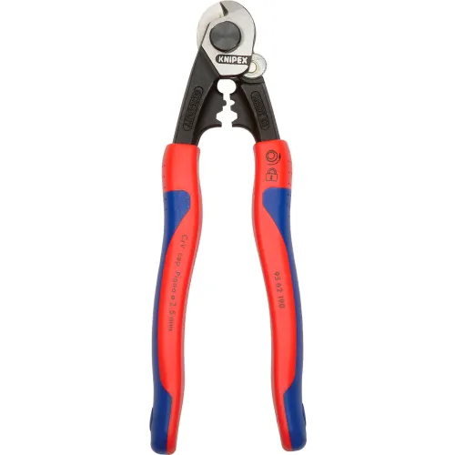 Taglierino Per Funi Metalliche KNIPEX 95 62 190 T BKA - Strumento Professionale Multicomponente, Qualità Tedesca