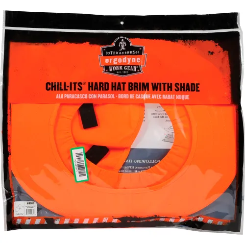 Ergodyne Chill-Its 6660 Hard Hat Brim with Shade, Orange, One Size