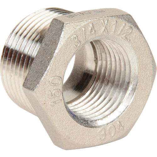 3/4 X 1/2 304 Stainless Steel Bushing - MNPT X FNPT - Class 150