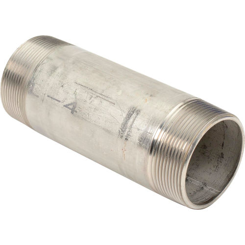 2 In. X 6 In. 304 Stainless Steel Pipe Nipple - 16168 PSI - Sch. 40
																			