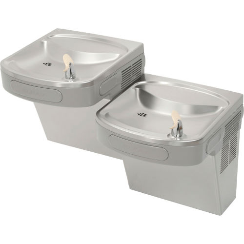 Elkay ADA Barrier Free Water Cooler, Stainless Steel, 2 Station, 115V, 60Hz, 5 Amps, EZSTL8SC