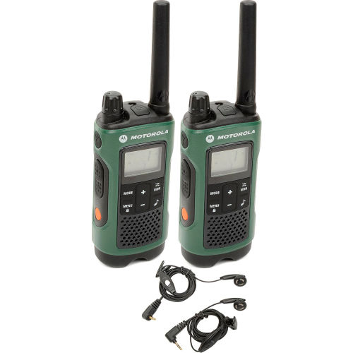 Motorola Talkabout® T465 Two-Way Radios, Green/Black - 2 Pack
																			