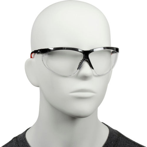 Uvex® S3201HS Genesis XC Safety Glasses, Black Frame, Clear HS Lens
																			
