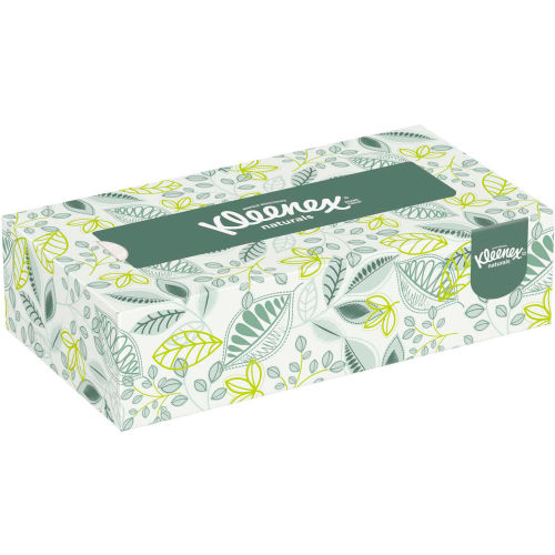 Kleenex&#174; Naturals Facial Tissue, 2-Ply, White, 125/Box, 48 Boxes/Carton - 21601