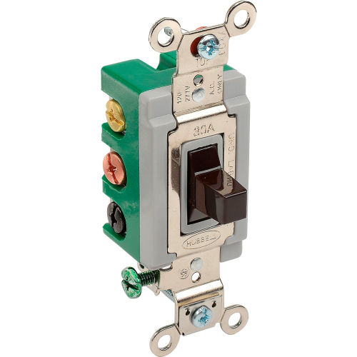 Bryant 3025BRN Toggle Switch, Double Pole, Double Throw, 30A
																			