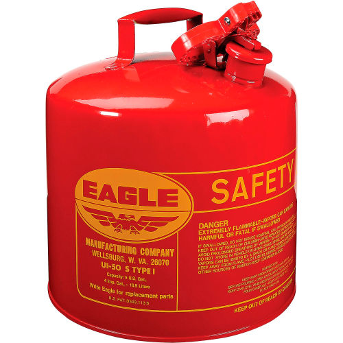 Eagle Type I Safety Can - 5 Gallons - Red, UI-50-S