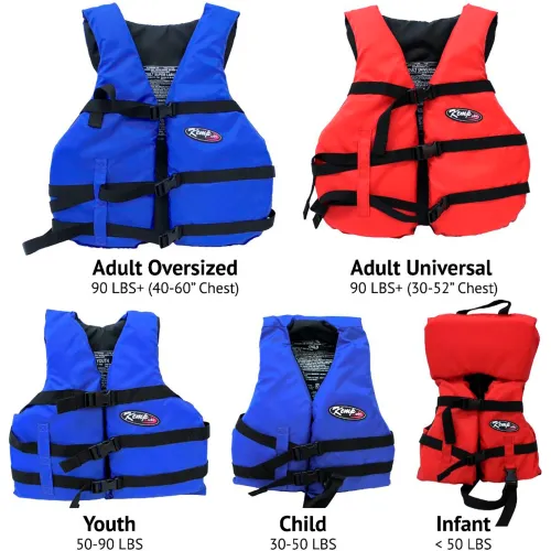 Kemp Child Universal Life Vest, Royal Blue & Black, 20-002-CHILD-BLU