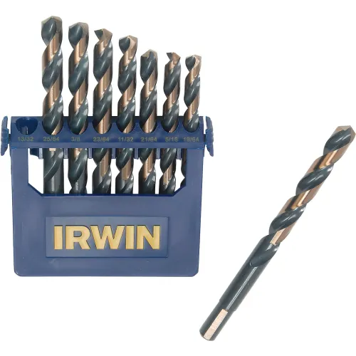29 Pc. Drill Bit Industrial Set Case, Black and Gold Oxide