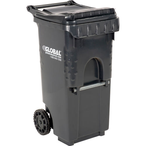 Otto Mobile Trash Container, 35 Gallon Gray - 3955050F-BS8