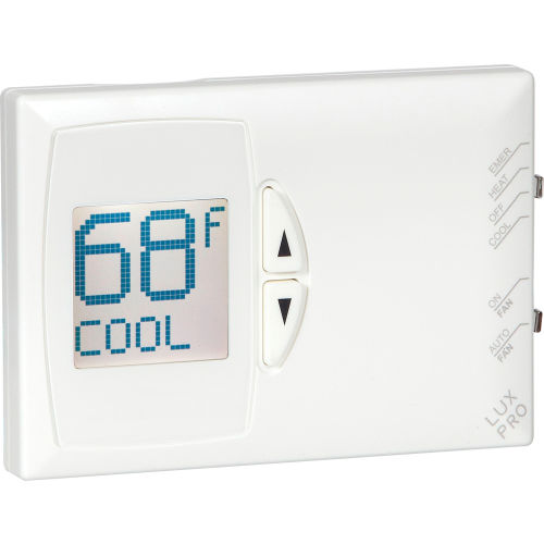 LUX Low Voltage Digital Non-Programmable Thermostat PSDH121B - 2 Stage Heat 1 Cool Heat Pump 24 VAC