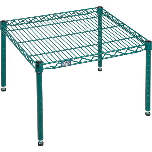 Nexel® Poly-Green™ Wire Dunnage Rack - 24"W x 21"D x 14"H