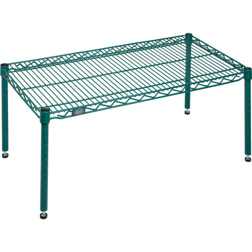 Nexel® Poly-Green™ Wire Dunnage Rack - 36"W x 18"D x 14"H