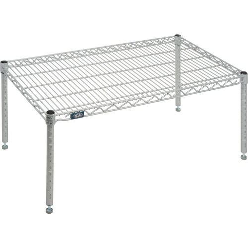 Nexelate™ Silver Epoxy Wire Dunnage Rack - 36"W x 21"D x 14"H