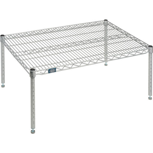 Nexelate™ Silver Epoxy Wire Dunnage Rack - 36"W x 24"D x 14"H