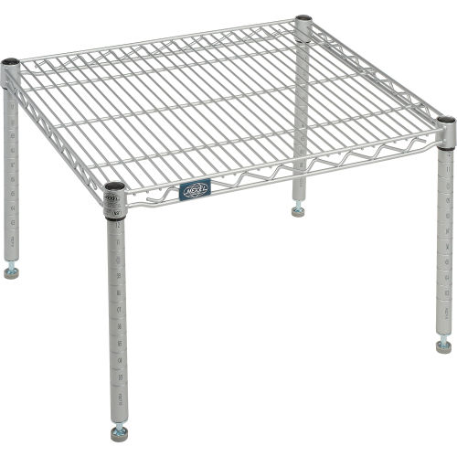 Nexelate™ Silver Epoxy Wire Dunnage Rack - 24"W x 21"D x 14"H