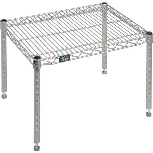 Nexelate™ Silver Epoxy Wire Dunnage Rack - 24"W x 18"D x 14"H