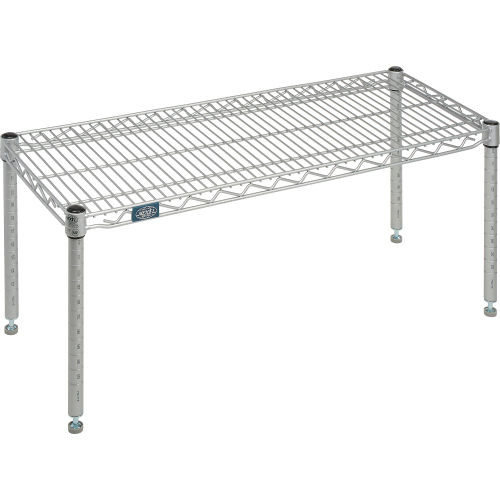 Nexelate™ Silver Epoxy Wire Dunnage Rack - 36"W x 14"D x 14"H