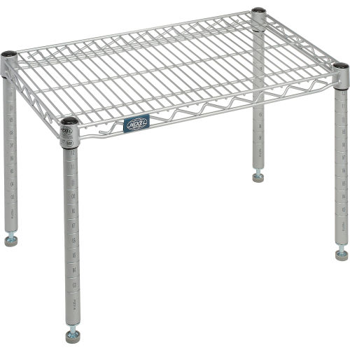 Nexelate™ Silver Epoxy Wire Dunnage Rack - 24"W x 14"D x 14"H