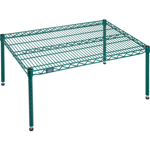 Nexel® Poly-Green Wire Dunnage Rack - 36"W x 24"D x 14"H
