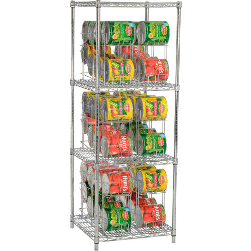 3-Tier Wire Can Rack System, 24W X 24L x 66H