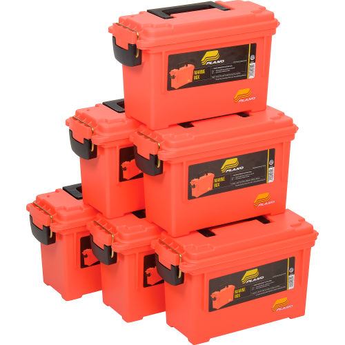 Plano Molding 131252 Marine Emergency Box 11-5/8"L x 5-1/8"W x 7-1/8"H, Orange