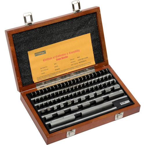 Fowler 536720810 ShopBlox Rectangular Gage Block Set 81 Piece