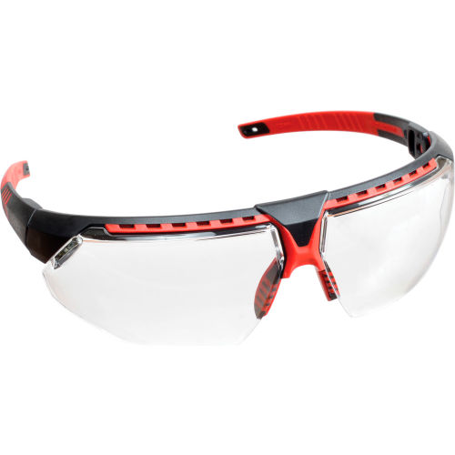 red frame safety glasses