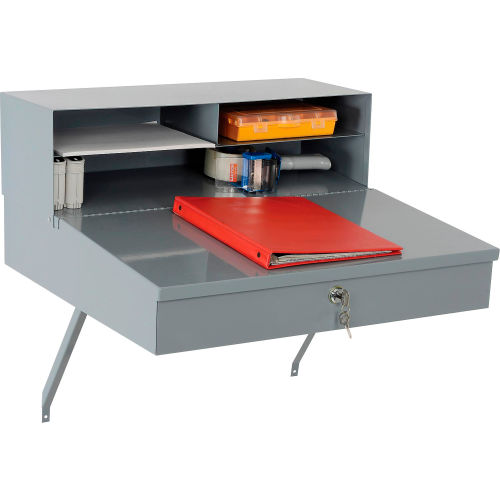 Steel Receiving Desk, Wall Mount, 22 in. W