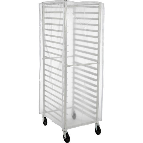 Win-Holt SRC-58/3Z, Bakery Rack Cover, Clear Plastic, 3 Zippers