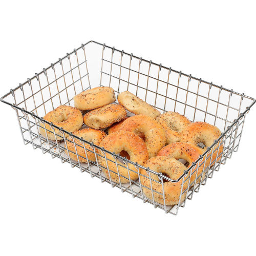 Bagel, Bread and Bun Basket, Level Top, 13-3/4 in. W
																			