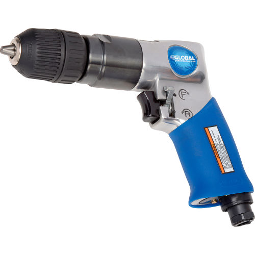 Global Industrial™ 3/8" Reversible Pistol Grip Drill With Cushion Grip & Keyless Chuck