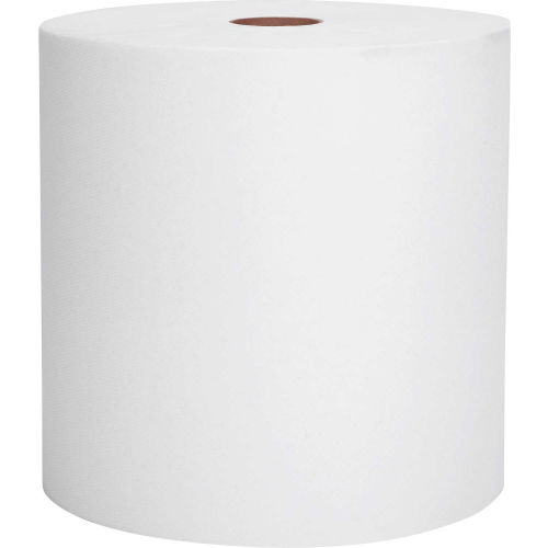 Nonperforated Paper Towel Rolls, 8 x 800', White, 12/Carton - KIM01040