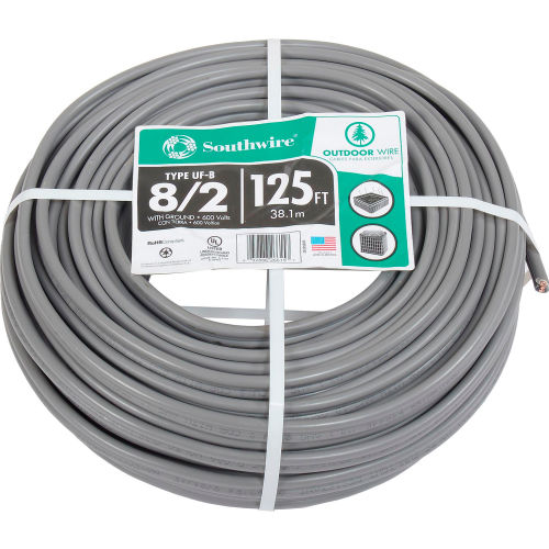 8/2 W/GR 110' FT UF-B OUTDOOR DIRECT BURIAL SUNLT RESIST WIRE/CABLE MADE IN USA 