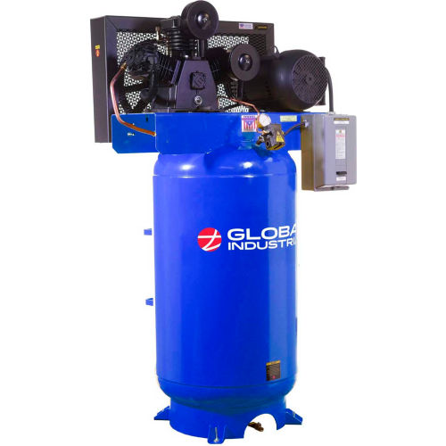 Global Industrial&#153; Two Stage Piston Air Compressor, 7.5 HP, 80 Gal., 1 Phase, 230V