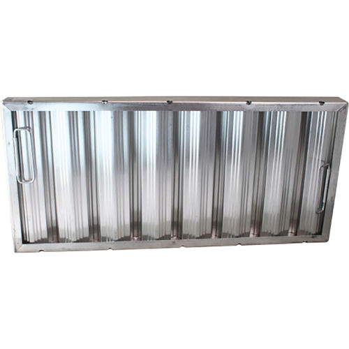 Allpoints 26-3892 12"(H) x 20"(W) x 2"(T) Aluminum Hood Filter - Ridged Baffles