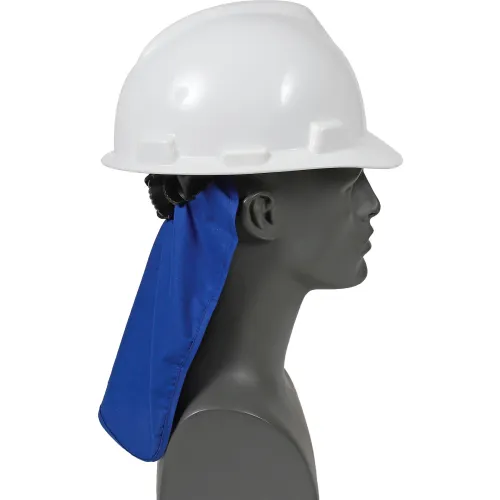 Ergodyne® Chill-Its® 6717 Cooling Hard Hat Pad W/ Neck Shade, Solid Blue,  One Size