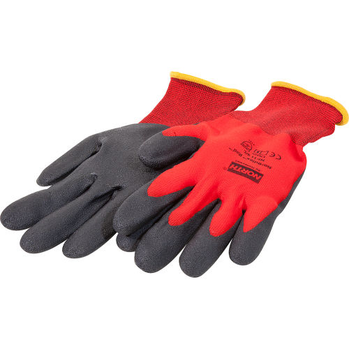 red pvc gloves