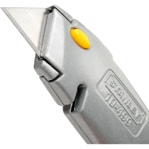 Stanley STANLEY 6-3/8 in. Quick-Change Utility Knife with Retractable Blade  and Twine Cutter, Silver